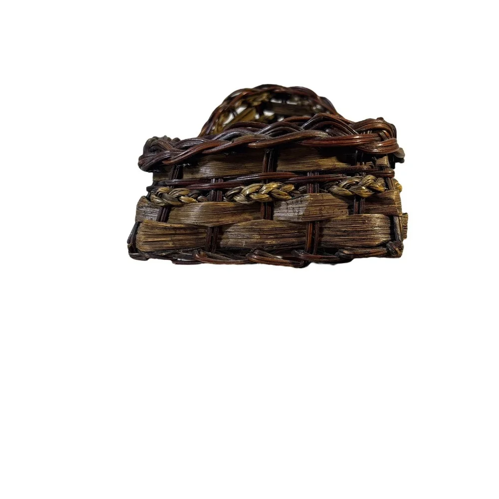 Woven Cornucopia Basket Horn of‎ Plenty Thanksgiving Harvest Decor Brown